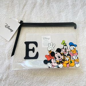 Mickey & Friends Initial Zipper Pouch